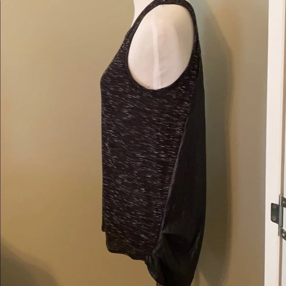 {BCBGMAXAZARIA} HARLOW Mixed Media Hi-lo Tank Top - Picture 3 of 7
